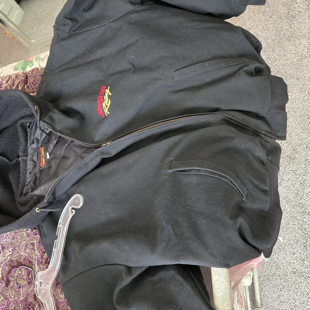 Snap Black and Red Military Field Jacket